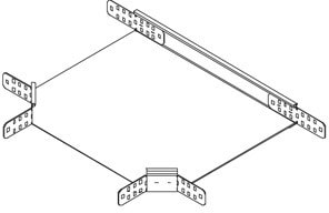 DIETZEL - Rinnenabzweig, T-Stück mit integrierten Verbinder, 400x60x414mm, inkl. 3x KLR E, tauchfeuerverzinkt