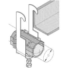 DIETZEL - Hochfrequenz-Kabelschelle, für 7/8Zoll, Winkelprofil bis 40mm, 32x136mm, Kunststoffhaltewanne, Edelstahl (V2A)
