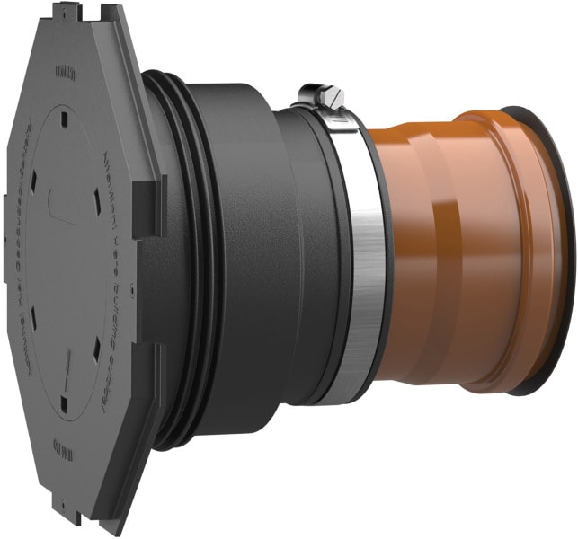 DIETZEL - Universaldurchführungsmanschette, mit Anspachtelflansch und KG-Rohr DN 150, 300mm