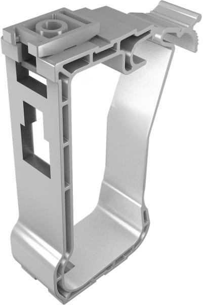 DIETZEL - Kabelsammelhalter, grau (ähnlich RAL 7037), für 30 Kabel