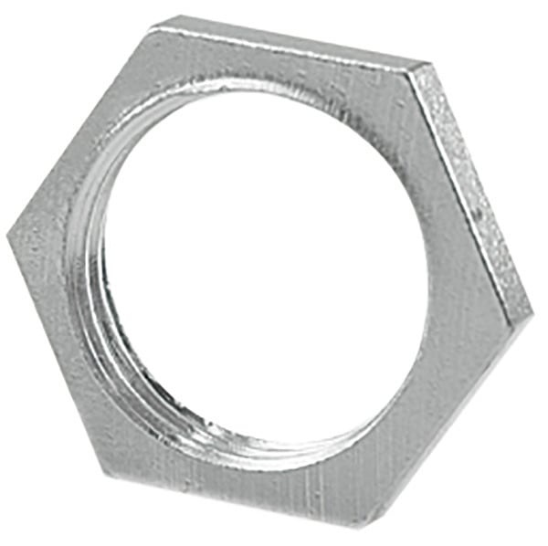 DIETZEL - Gegenmutter, M32x1,5, IP50, Messing vernickelt, für 50046 und 50095