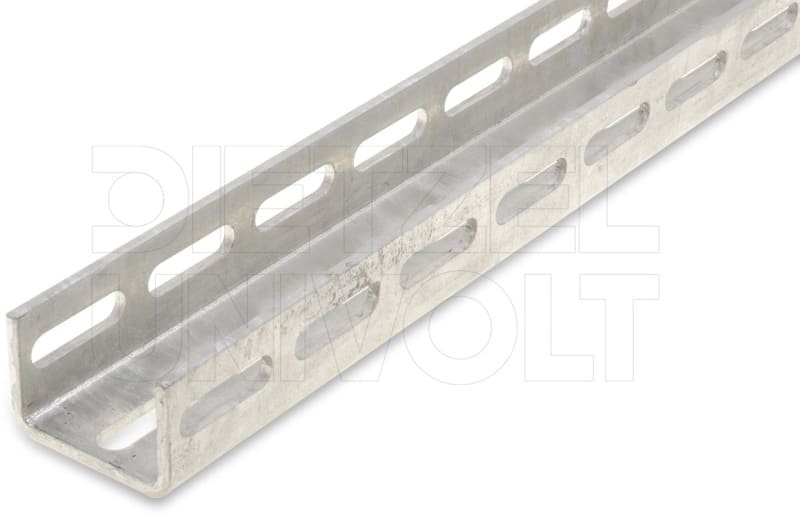 DIETZEL - Konsolhalter ohne Kopfplatte, dreiseitig gelocht, 40x30x300mm, sendzimir-fverz