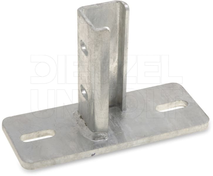 DIETZEL - Kopfplatte, 68x120x200mm, inkl. 4x SES 12x20F, 4x US 13x24F, 4x SEM, tauchfeuerverzinkt