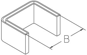 DIETZEL - Schutzkappe, Profil U40, 40 mm, Polyethylen