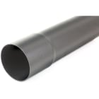 DIETZEL - PVC-Baurohr, 110x2,2 mm, starr, N250, einseitig gemufft, schwarz, 6 M
