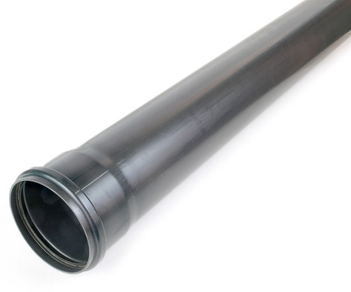 DIETZEL - PVC-Kabelkanalrohr, 110x3,2mm, starr, N250, gemufft, Lippendichtring, sw/gr, 5m