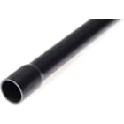DIETZEL - PVC-Panzerrohr, Ø 20mm, starr, mittel, gemufft, Turborillen, schwarz, uv-stab., 3m