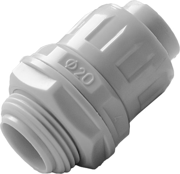DIETZEL - PVC-Schlauchverschraubung für UFX 16, M16x1,5, IP65, hellgrau