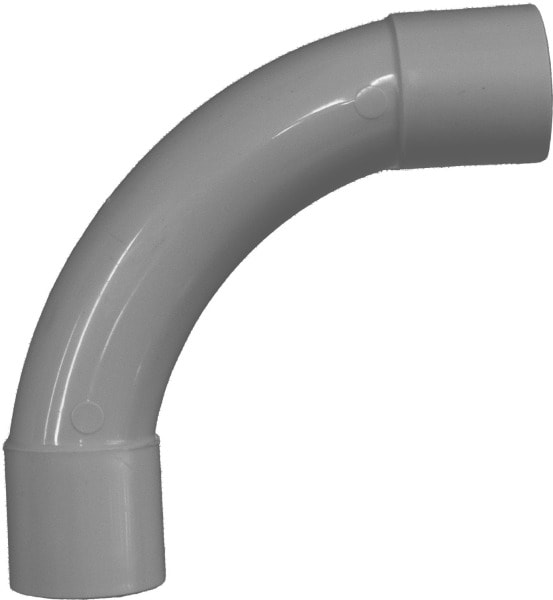 DIETZEL - PVC-Steckbogen, Ø 20 mm, 90°, gemufft, grau