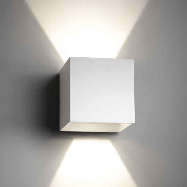 MLIGHT - LED Außenwandleuchte CUBE, weiß 6W/ 3000K, 500lm, 300mA, 230V, IP54