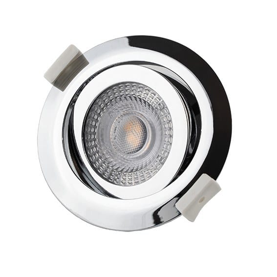 MLIGHT - LED Einbaustrahler PLANO II dimmbar chrom 5W, 230V, 3000K, 380lm, IP20, Ra>90, 38°