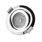 MLIGHT - LED Einbaustrahler PLANO II dimmbar chrom 5W, 230V, 3000K, 380lm, IP20, Ra>90, 38°