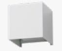 MLIGHT - LED Außenwandleuchte CUBE, weiß 12W, 3000K, 900lm, 300mA, 230V, IP54
