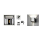 MLIGHT - LED Außenwandleuchte CUBE, silber 6W/ 3000K, 500lm, 300mA, 230V, IP54