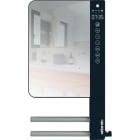 ATLANTIC-COMFORT - Badheizkörper 1800W Boost Uhr Spiegel 2Handtuchhalter IP24