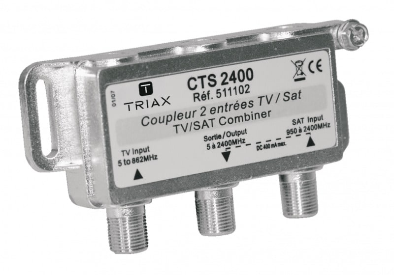 TRIAX - Einspeisweiche 1xSAT Eing. 1xterr.Eing. 1xAusg.Sat+terr.