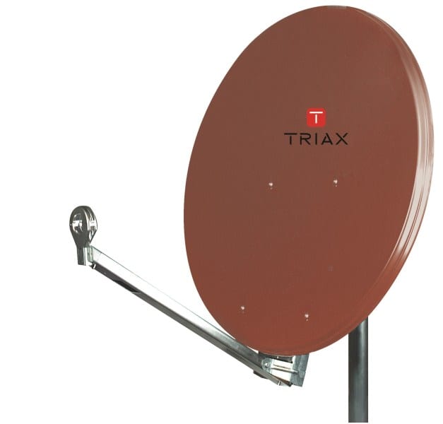 TRIAX - Offset-Parabolantenne 85cm ziegelrot