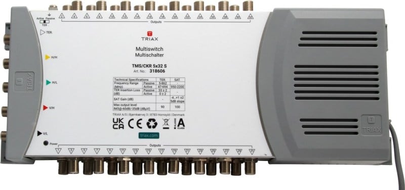 TRIAX - Multischalter 4SAT+1terr. 32fach Netzteil terr.aktiv/passiv