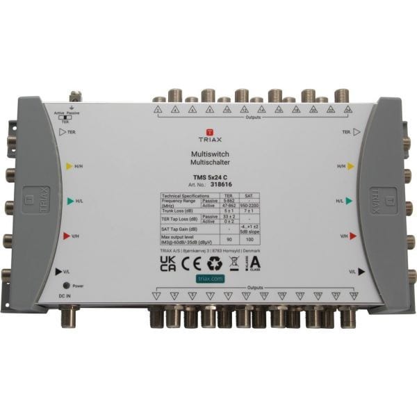 TRIAX - Multischalter 4SAT+1terr. 24f ext.Netzt terr.akt/pass kaskad