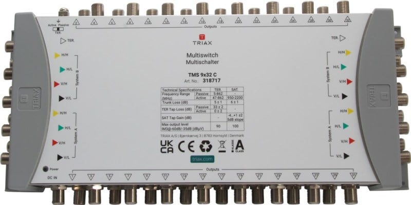 TRIAX - Multischalter 8SAT+1terr. 32f ext.Netzt terr.akt/pass kaskad