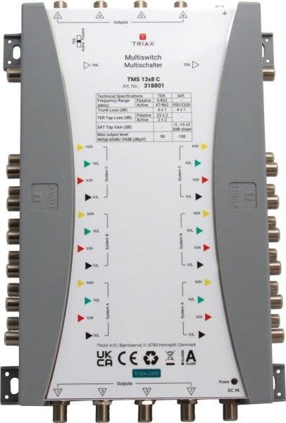 TRIAX - Multischalter 12SAT+1terr. 8f ext.Netzt terr.akt/pass kaskad