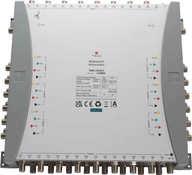TRIAX - Multischalter 12SAT+1terr 32f ext.Netzt terr.akt/pass kaskad