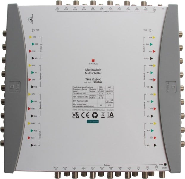 TRIAX - Multischalter 16SAT+1terr 24f ext.Netzt terr.akt/pass kaskad