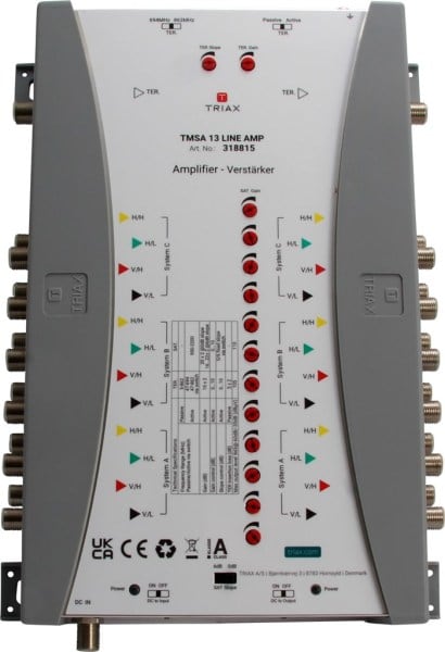 TRIAX - Vor-/Nach-Verstärker 13Eing/Ausg 5-20dB f.TMS/CKR 13x