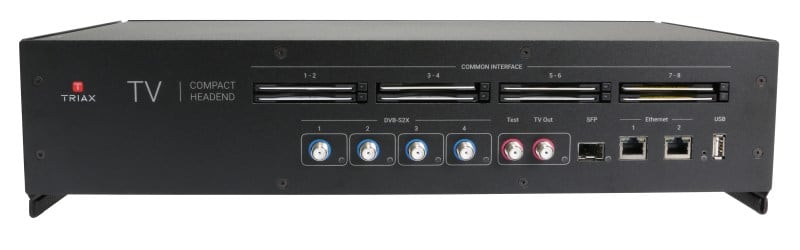 TRIAX - Kompakt-Kopfstelle 16 x DVB-S2X auf 16 x QAM oder COFDM 8CI
