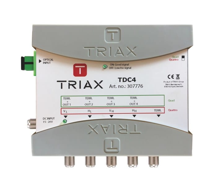 TRIAX - Sat-Wideband-DSCR/Quad/Quattro Rückumsetzer optisch 4Ausg.