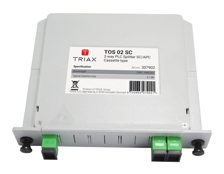 TRIAX - Verteiler 2fach optisch 2x symmetrisch mit SC/APC-Anschl.