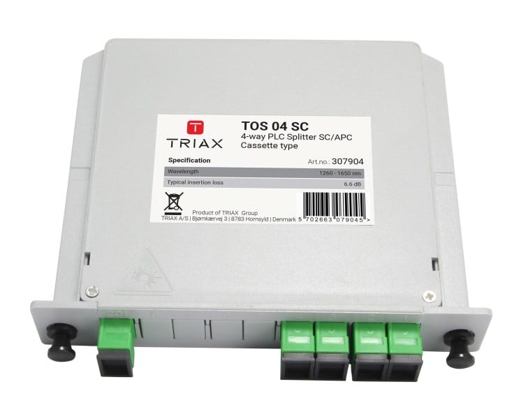 TRIAX - Verteiler 4fach optisch 4x symmetrisch mit SC/APC-Anschl.