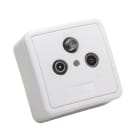 TRIAX - Antennensteckdose 3-Loch (Stich) m.Sockel u.Deckel LTE-gesch