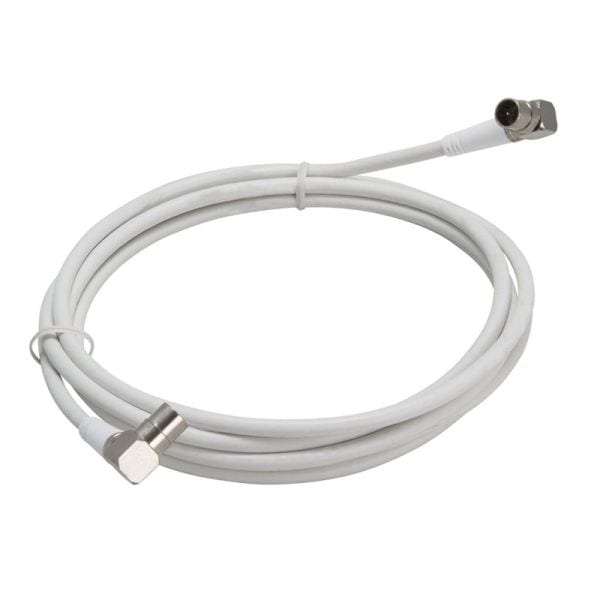 TRIAX - SAT-Anschlusskabel Quick-F-Winkelstecker 3m A++ weiß