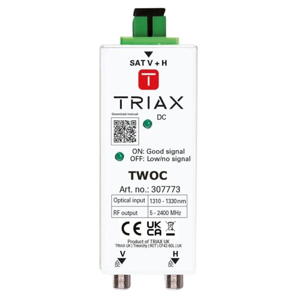TRIAX - Sat-Wideband Rückumsetzer optisch Eing.:SC/APC Ausg:F-Buchse