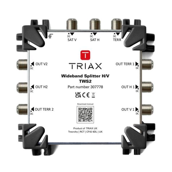 TRIAX - Wideband Verteiler 3in 6out F-Buchsen an Ein-/Ausgängen