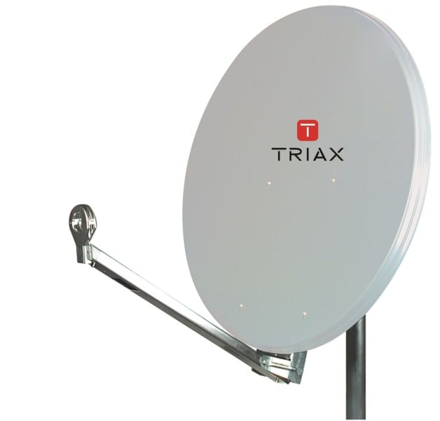 TRIAX - Offset-Parabolantenne 75cm +6xReflektor +6xSpiegelhalt. lichtgrau