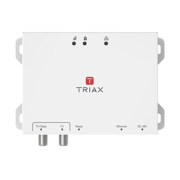 TRIAX - Ethernet over Coax Kit: 1Controller+1PoC Receiver+1TV+Data Verteiler+1xNetzt