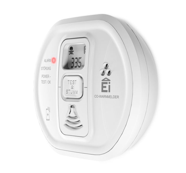 EI ELECTRONICS - Kohlenmonoxidwarnmelder mit LCD-Display und fest eingebauter 10-Jahres-Batterie