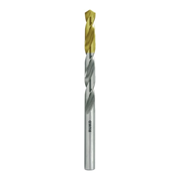 RUKO - Spiralbohrer DIN 338 Typ N, HSS-G mit TiN Spitzenbeschichtung, Ø10,5mm