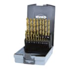 RUKO - Spiralbohrer-Satz DIN 338 Typ N, HSS-G TiN in Kunststoffkassette - 19 tlg.