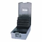 RUKO - Spiralbohrer-Satz DIN 338 Typ N, HSS-R in Kunststoffkassette - 50 tlg., Ø 1mm bis 5,9 mm x 0,1 mm steigend