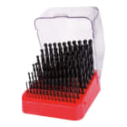 RUKO - Spiralbohrer-Satz DIN 338 Typ N, HSS-R im Werkbankständer - 91 tlg., Ø 1mm bis 10mm x 0,1 mm steigend