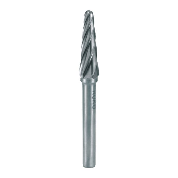 RUKO - Hartmetall-Frässtift Form L Rundkegel (KEL) - mit Alu-Verzahnung