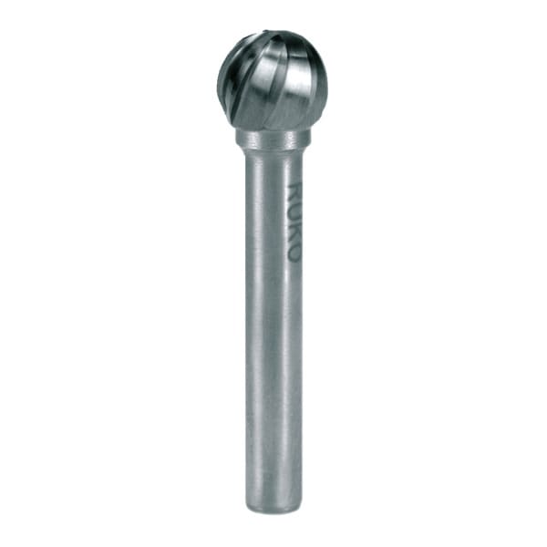 RUKO - Hartmetall-Frässtift Form D Kugel (KUD) - mit Alu-Verzahnung