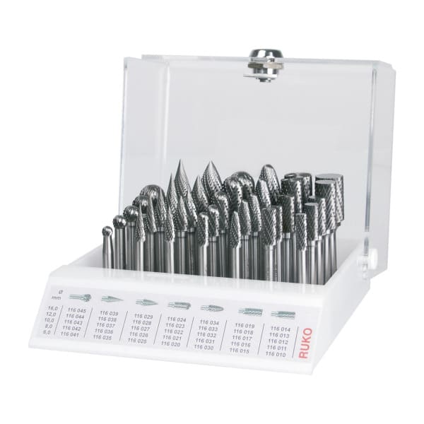 RUKO - Hartmetall-Frässtift-Modul im praktischen Verkaufsdisplay - 35 tlg.