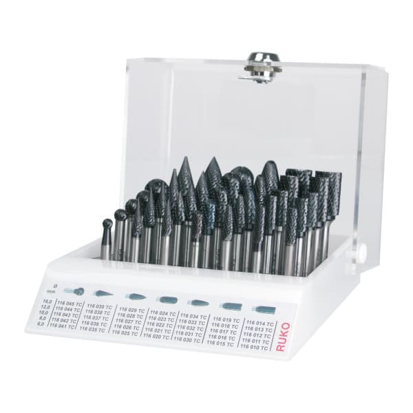RUKO - Hartmetall-Frässtift-Modul im praktischen Verkaufsdisplay - 35 tlg.