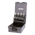 RUKO - Kegel- und Entgratsenker-Satz DIN 335 Form C 90° HSS in Kunststoffkassette - 17 tlg.