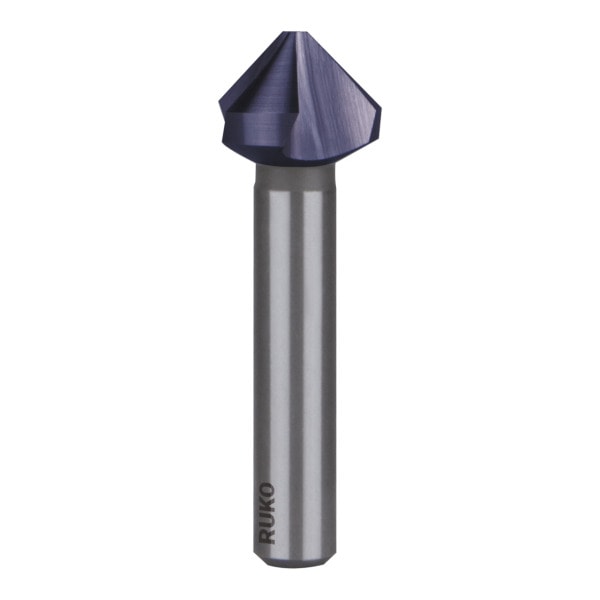 RUKO - Kegel- und Entgratsenker DIN 335 Form C 90° HSS-TiAlN, Ø37mm, L=90mm