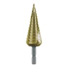 RUKO - Stufenbohrer-Bit HSS-TiN, spiralgenutet mit Kreuzanschliff